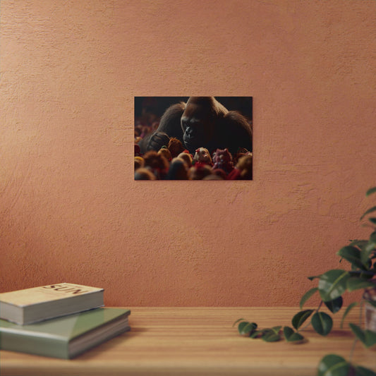 Cute Gorilla Aluminum Wall Panel